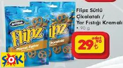 FLİPZ SÜTLÜ ÇİKOLATALI / YER FISTIĞI KREMALI 90 G FLİPZ SÜTLÜ ÇİKOLATALI / YER FISTIĞI KREMALI 90 G